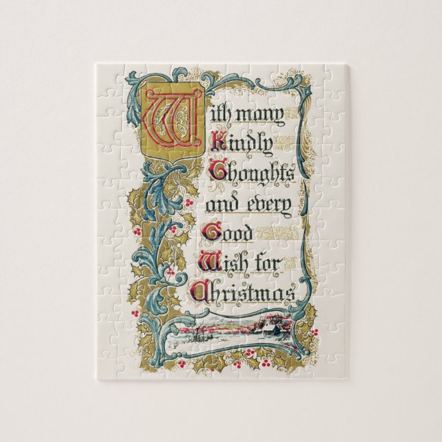Varma önskningar för jul pussel (Vertikal)