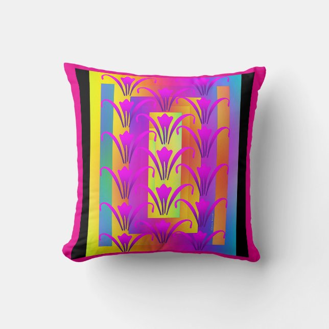 Varma Rosa Liljor 40x40 cm Kuddcover Kudde (Framsida)