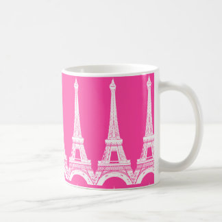 Varma Rosa-n-Vit Eiffel torn Kaffemugg