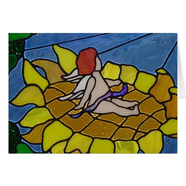 Värma sig i solen hälsningskort (Framsidan Horizontal)