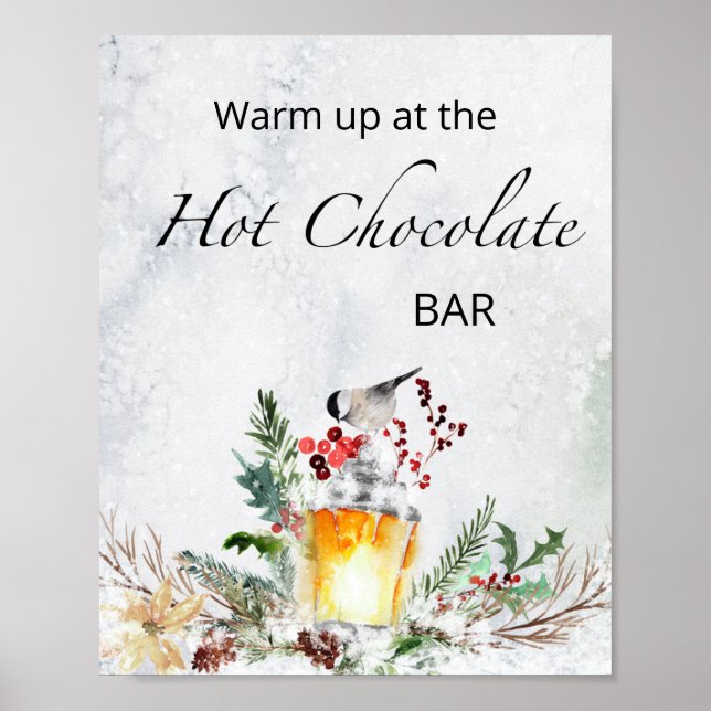 Varma upp vid hett Choklad pub Poster (Framsidan)