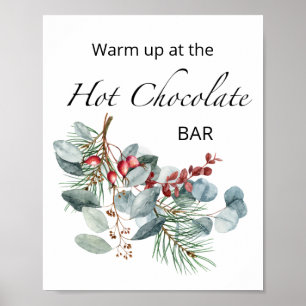 Varma upp vid hett Choklad pub Poster