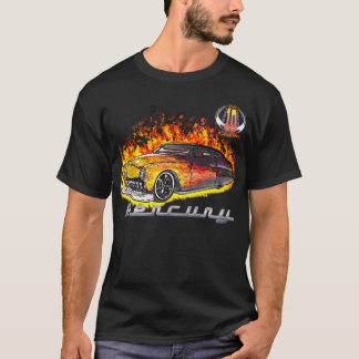 Varma verkliga flammar Merc--w/10yrlogotypen T-shirt