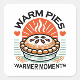 Varmare Pajer - Mysigt höstdesign Fyrkantigt Klistermärke