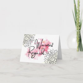 Varmaste hälsningskort tack kort