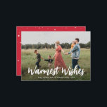 varmaste helgdag för önskemål christmas julkort<br><div class="desc">varmaste önskemål,  god jul-kort med en anpassningsbar familjefollbild. Du kan anpassa helgdag bild- och textbild.</div>