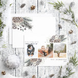 varmaste Önskemål Black Winter Pinecone 3 Photo Ho Julkort<br><div class="desc">"Detta är säsongen för att sprida glädje och vilket bättre sätt att göra det på än med ditt eget familjekort för helgdag? I år kan du gå över och bortom det traditionella kortet och visa upp stil med det varmaste Önskemål Trendiget Black Winter Pinecone Photo Helgdag Card. Det här unika...</div>