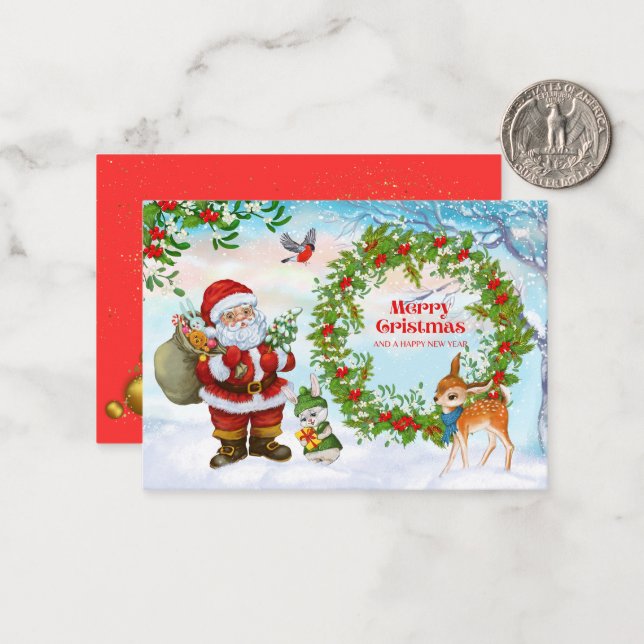 "varmaste Önskemål: Ett julkort som flödar över Anteckningskort (Fram/Back In Situ)