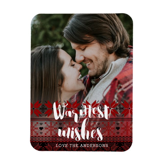 varmaste Önskemål Fair Isle Mönster Magnet (Vertikal)