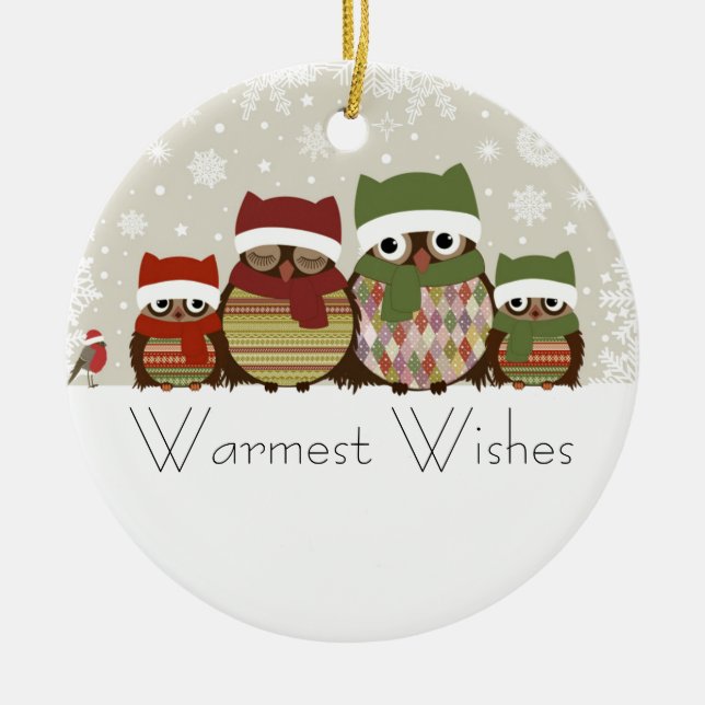 Varmaste Önskemål Uggla-familjen Ornament (Framsidan)