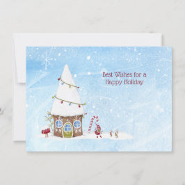 Varmaste önskningar Glad högtid Gnome Hem Anpassad Julkort