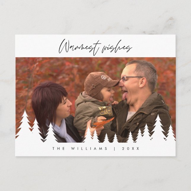 Varmaste önskningar, Glad jul familjefoto Vykort (Framsida)