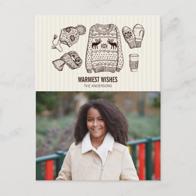 Varmaste önskningar Holiday Essentials Foto Postko Helg Vykort (Framsida)