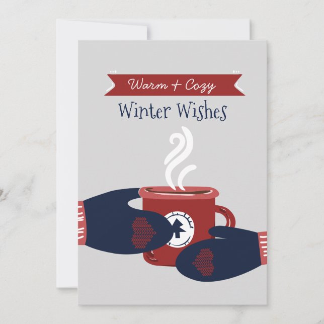 Varmaste önskningar Hygge Kaffe Jul Julkort (Framsida)