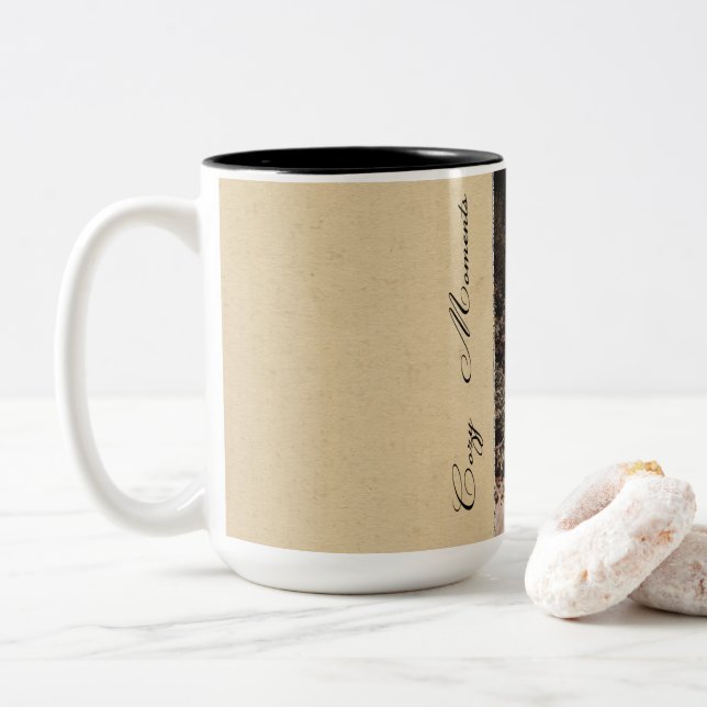 Varmaste önskningar julmugg – Vintage-design Två-Tonad Mugg (Med munk)