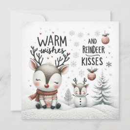Varmaste önskningar och renkysstillbehör gratulati julkort