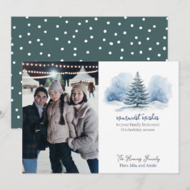 Varmaste önskningar Snötäckt Ständig Grön Träd Julkort