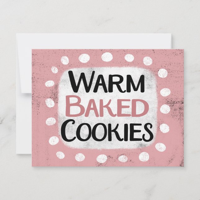 Varmbakade cookies-hälsningskort kort (Framsida)