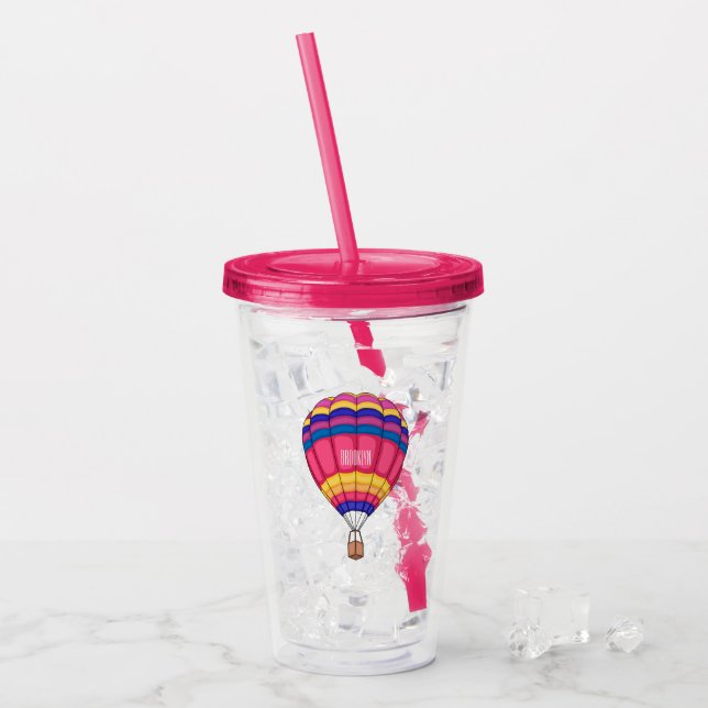 Varmbåtsballongserieillustration Take Away Mugg (Framsida Ice)