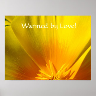 VÄRMD AV KÄRLEK! Konsttryck Canvas Artwork Vallmo Poster
