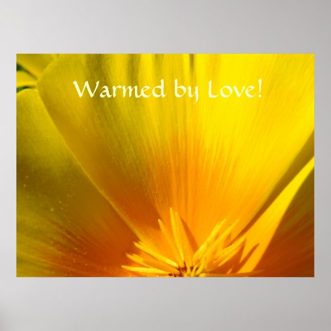 VÄRMD AV KÄRLEK! Konsttryck Canvas Artwork Vallmo Poster (Framsidan)