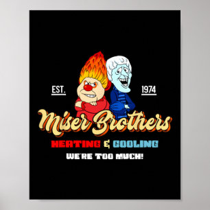 Värme Och Kyla Bröder Jul Retro Poster