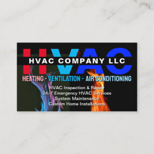 Värme och kyla (HVAC) Skräddarsydd HVAC Visitkort