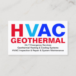 Värme- och kylsystem - Geotermisk HVAC Visitkort
