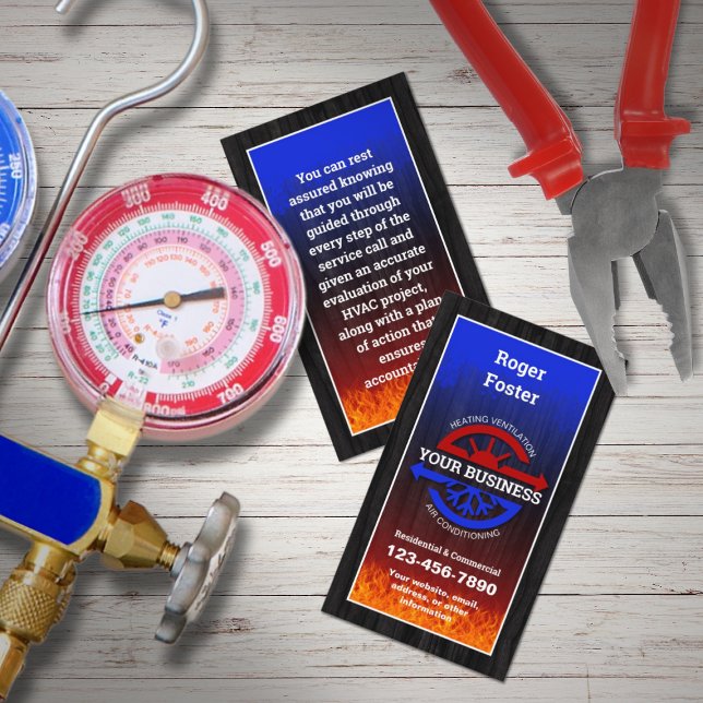 Värme och luft för HVAC Visitkort (Skapare uppladdad)