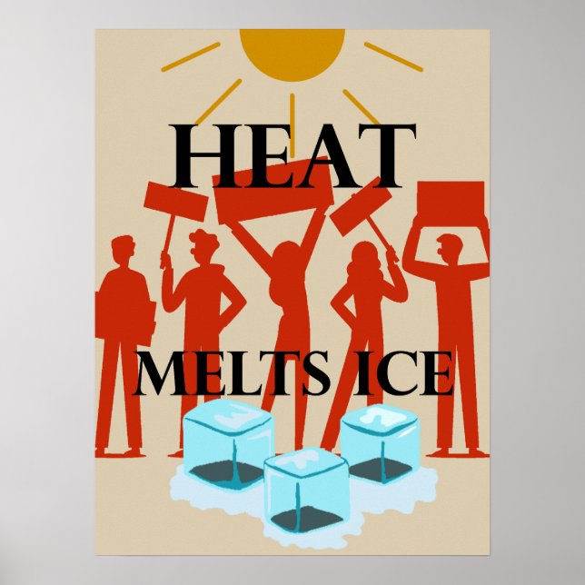Värme Smälter Is Protest  Poster (Framsidan)