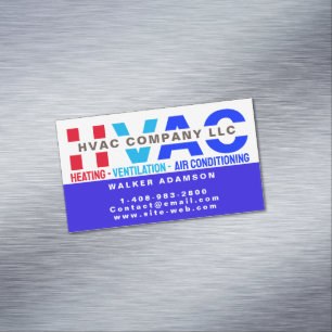 Värme & ventilation & luftkonditionering - HVAC Magnetiska Visitkort