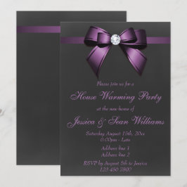 Värmeparty för flott lilapilbågehus inbjudningar