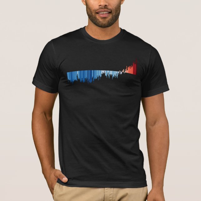 Värmestreck Stapeldiagram Globala temperaturer 185 T Shirt (Framsida)