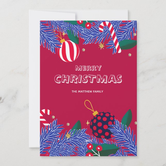 Varmfamiljens God jul-kort Inbjudningar (Framsida)
