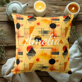 Varmfärgade nyanser – kuddfodral med persikofärgad kudde