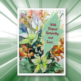 Varmfärgskort för skönhets-sympati för hälsning kort