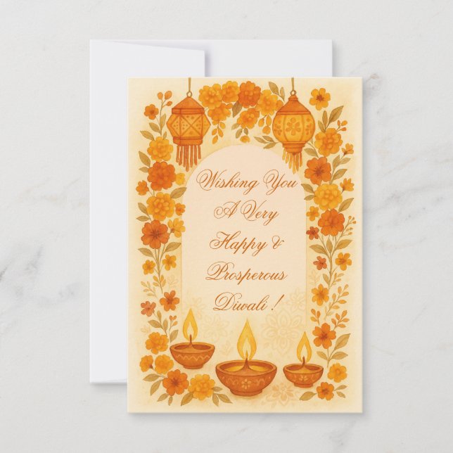 Varmgångslampor och Blommigtens utformning Tack Kort (Framsida)