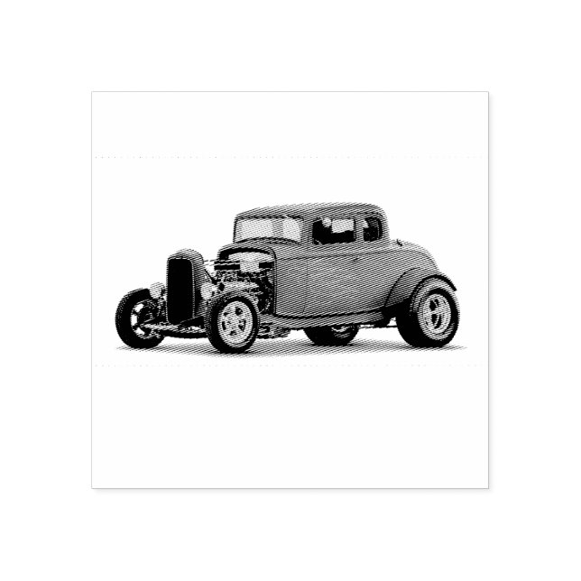 VARMGUMMISTÄMPEL HOTROD STÄMPEL (Tryck)