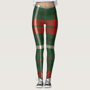 Varmhandsdesign i rött, Grönt och vitt Leggings