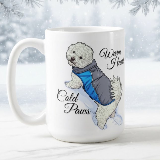 Varmhjärtad Snö Bichon Mugg (Skapare uppladdad)