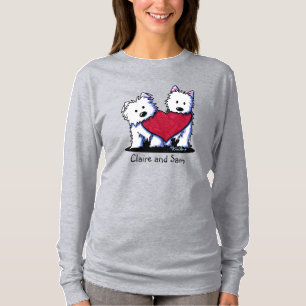 Varmhjärtad Westie Terrier T Shirt