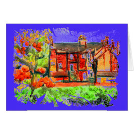 Varmhöstdagen i Newtown, Powys, Wales Hälsningskort