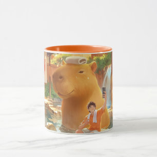 Varmkällsmoment: Jätte Capybara Selfie Konst Mugg