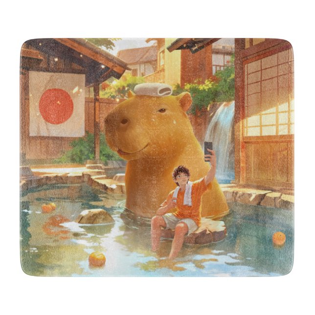 Varmkällsmoment: Jättecapybara Selfie-konst (Framsidan)