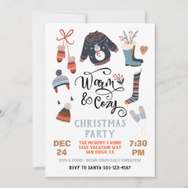 Varmkläder och Mysiga julkläder för vintertid Part Inbjudningar
