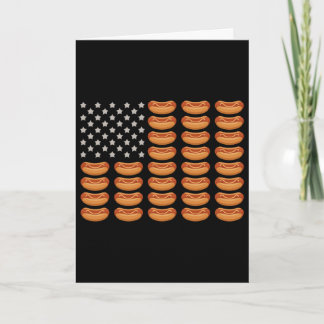 Varmkorv amerikansk flagga 4 juli patriotisk somma kort