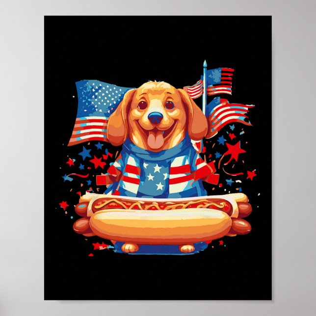Varmkorv Frank Day Amerikansk Sarcastic Mat  Poster (Framsidan)