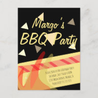 Varmkorv grillfest BBQ födelsedagsfest inbjudan