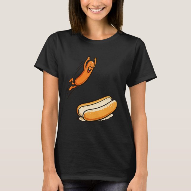 Varmkorv Högt Hopp T Shirt (Framsida)