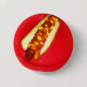 Varmkorv med Ketchup och senap Knapp